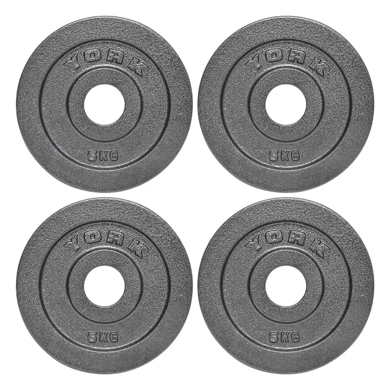 York Olympic Hammertone Cast Iron Weight Plates 4 x 5kg