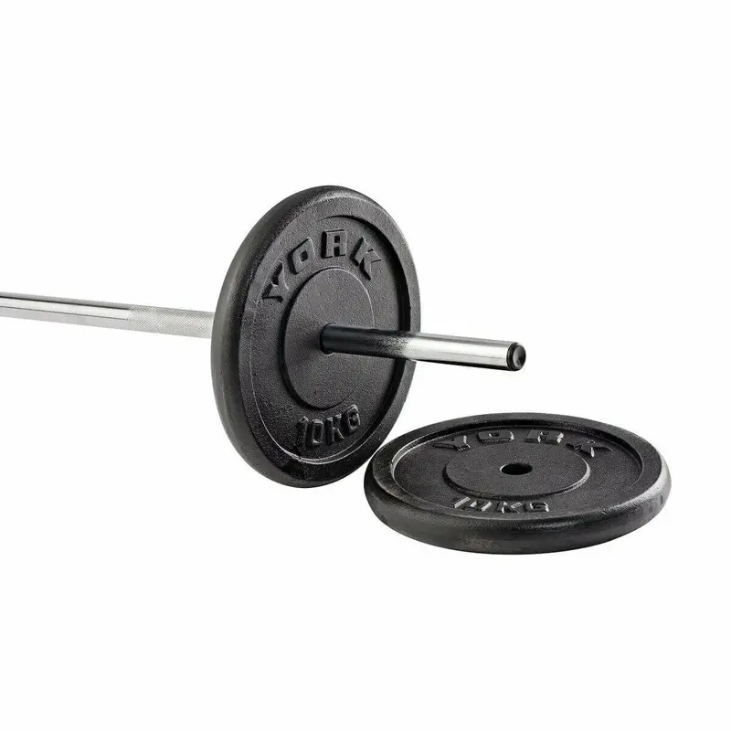 York 2 x 10kg Cast Iron 1" Weight Plates