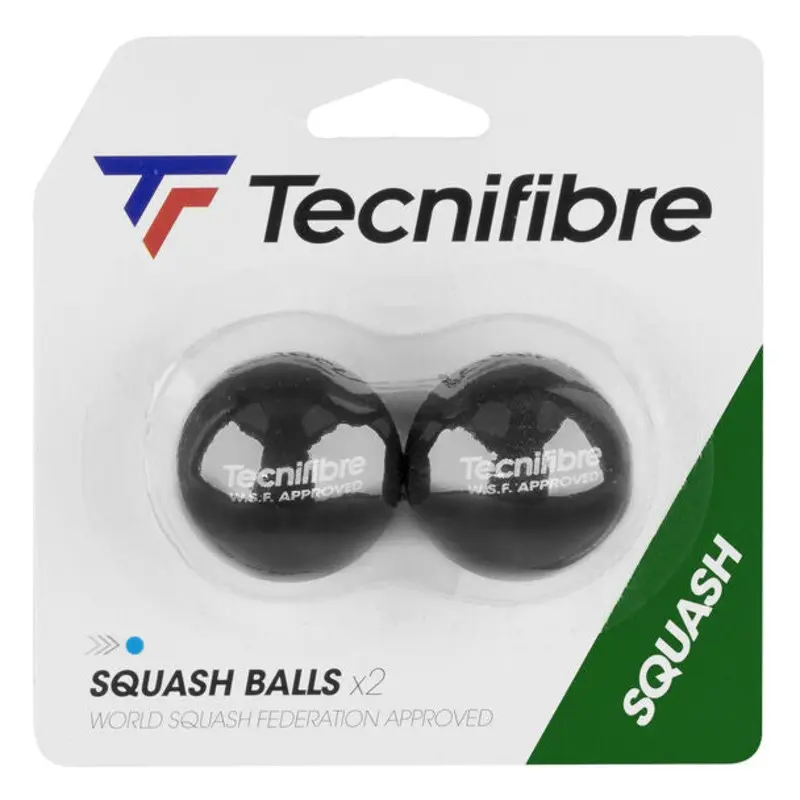 Tecnifibre Squash Balls Blue Dot - Pack of 2