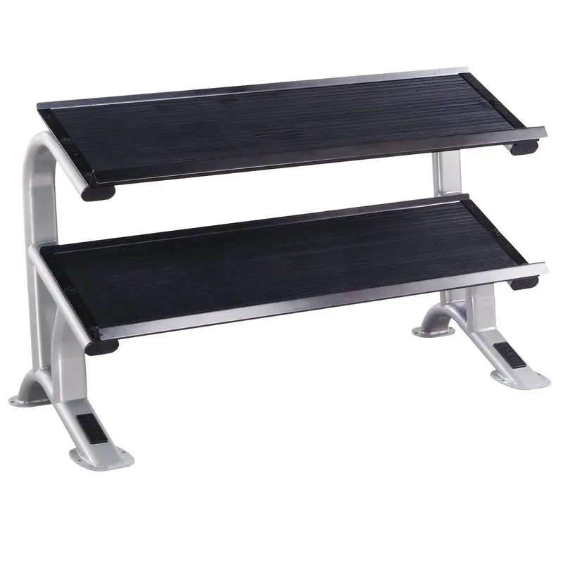 York Barbell Commercial 2-Tier Dumbbell Tray Rack