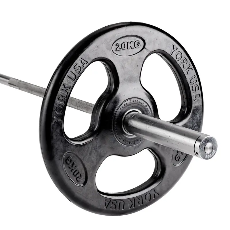 York Barbell ISO-Grip Rubber Olympic Weight Plate 1 x 20kg