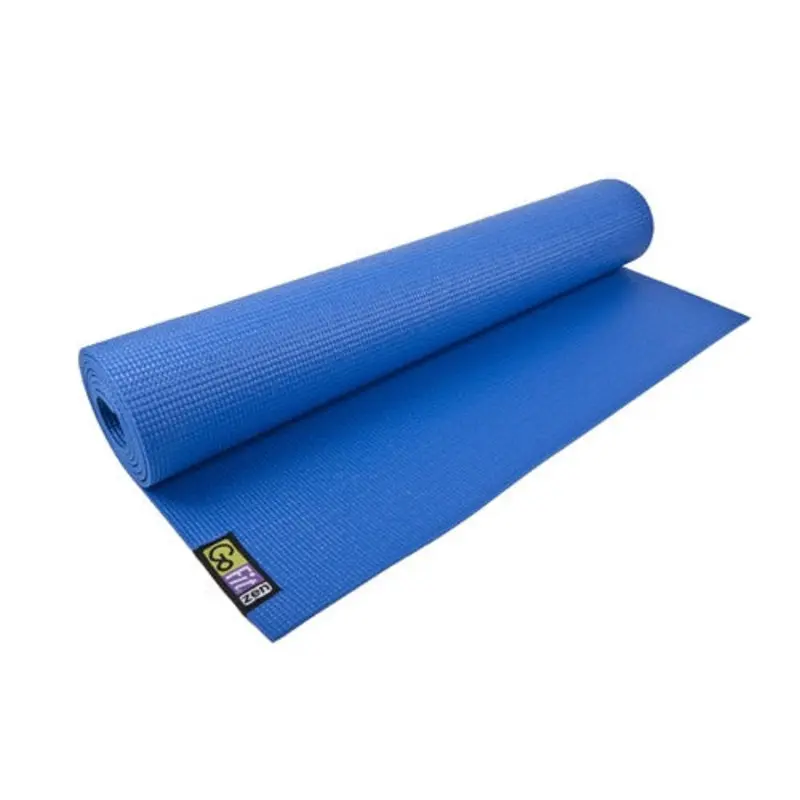 GoFit Yoga Mat with Yoga Pose Wall Chart - Blue