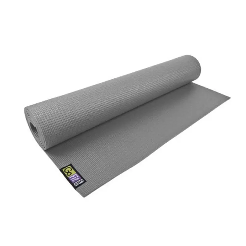 GoFit Yoga Mat with Yoga Pose Wall Chart - Gray
