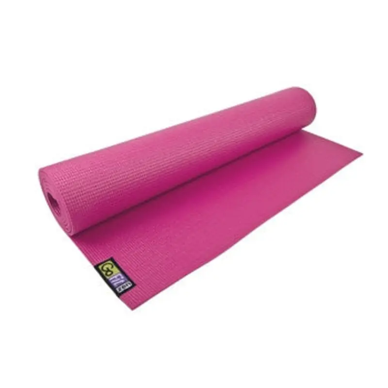 GoFit Yoga Mat with Yoga Pose Wall Chart - Pink