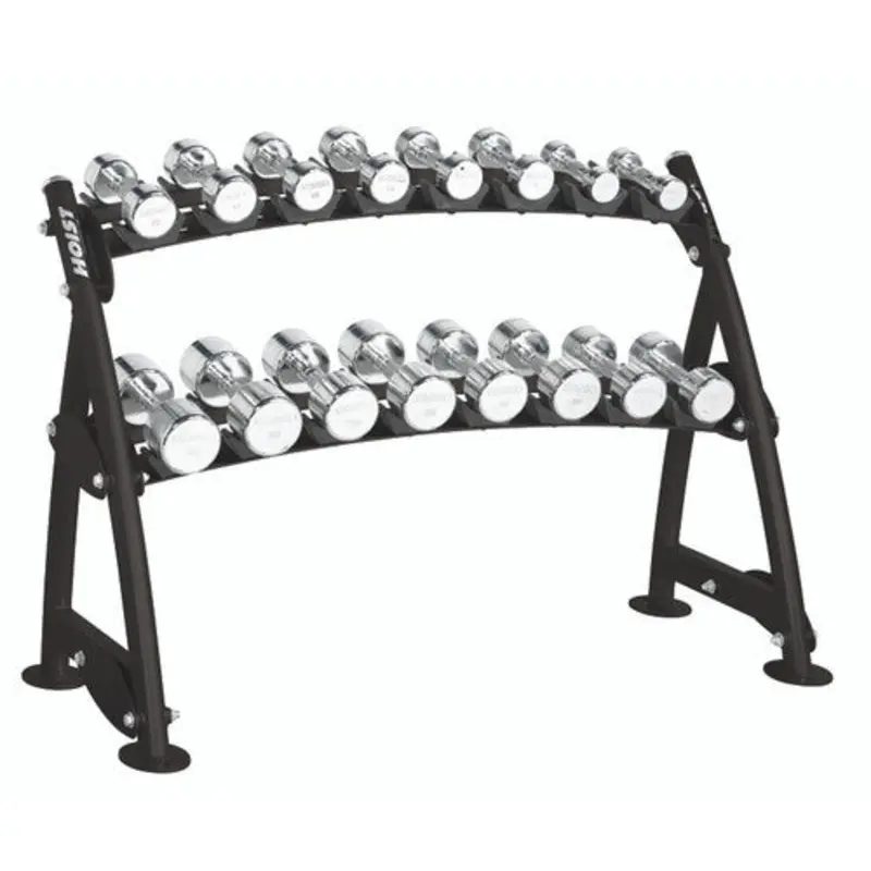 Hoist Fitness CF3462-2 Commercial (2) Tier Horizontal Beauty Dumbbell Rack