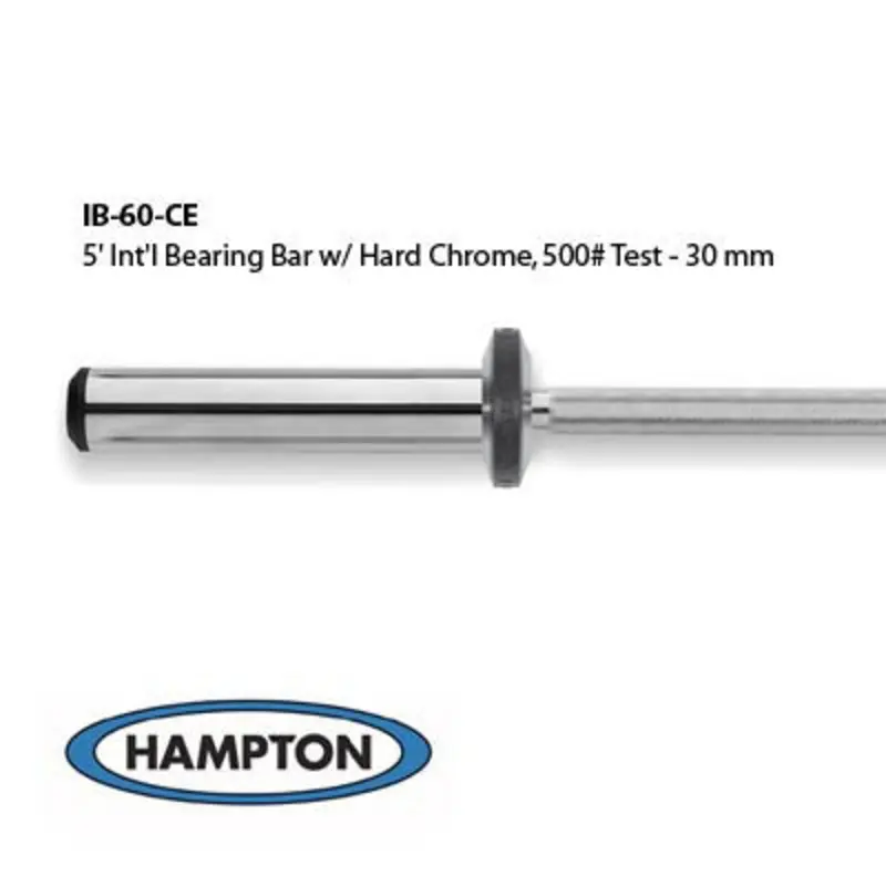 Hampton 5' International Bronze Bushing Bar with Hard Chrome Finish (30 mm  135,000 psi)