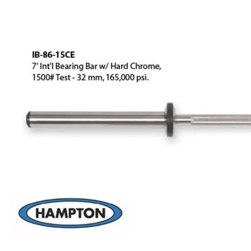 Hampton 7' International Bronze Bushing Bar with Hard Chrome (1,500#  32 mm  165,000 psi)