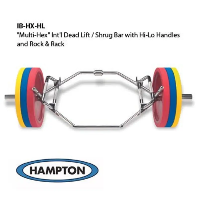 Hampton Multi-Hex International Dead Lift / Shrug Bar with Hi-Lo Handles