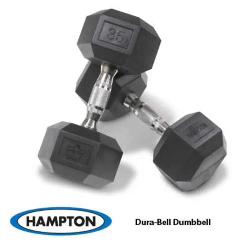 Hampton Urethane Dura-bell Dumbbells Set, 13 Pairs (2.5 - 50 lbs)