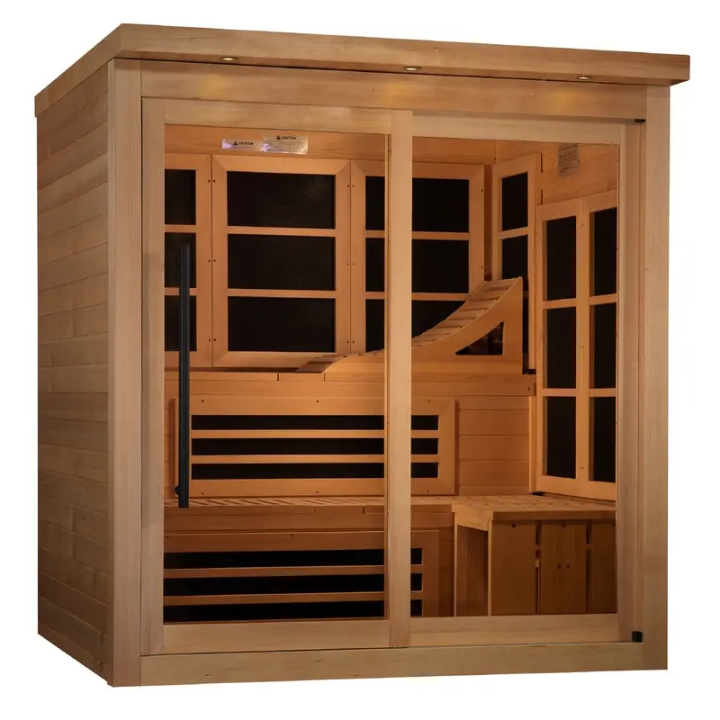 Golden Designs Monaco 6 Person PureTech Near Zero EMF Far Infrared Sauna