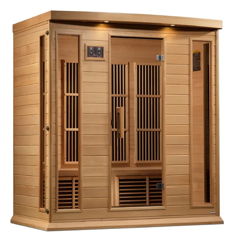 Golden Designs Maxxus 4 Person Near Zero EMF FAR Infrared Sauna Canadian Hemlock