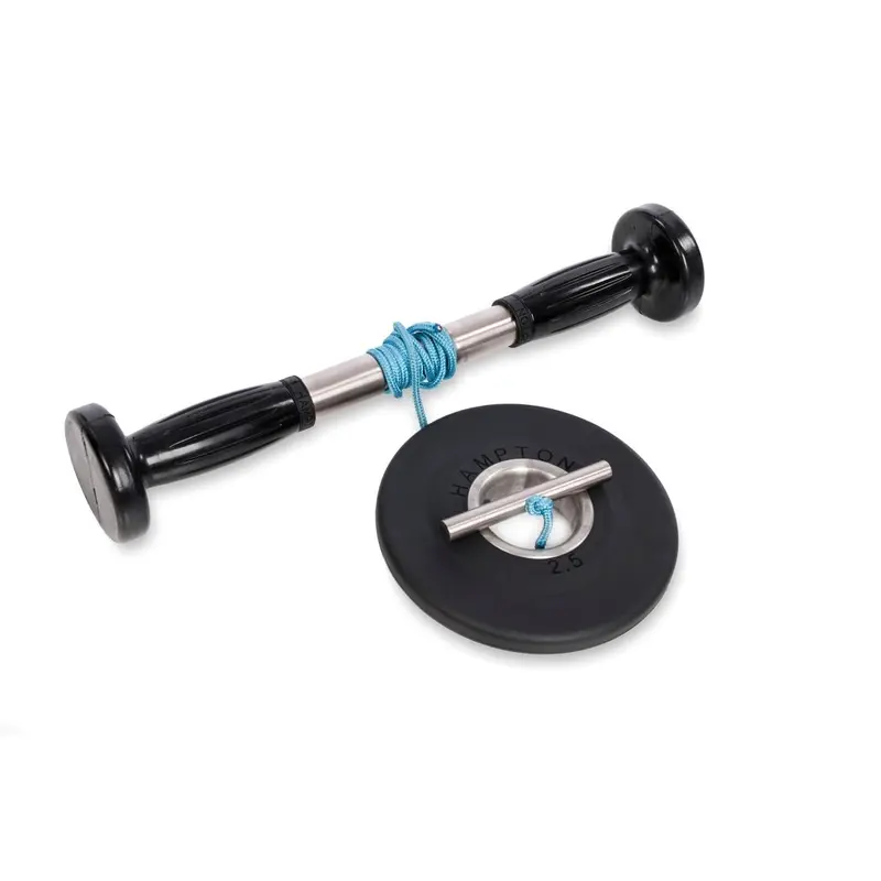 Hampton Fitness Wrist Roller Bar w/ Urethane Ergo Grips