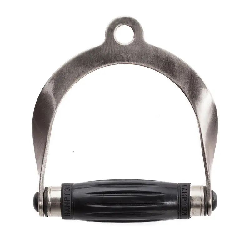 Hampton Fitness Deluxe Stirrup Chrome Handle w/ Urethane Ergo Grip (Nylon Bushings)