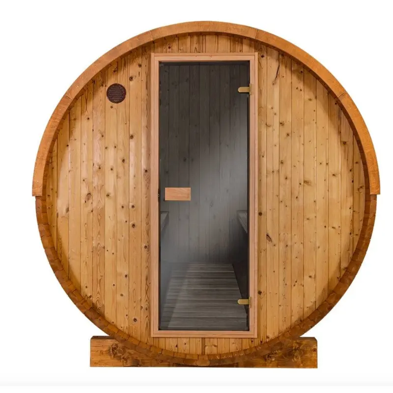 Finnish Sauna Builders Thermory 2 Person Barrel Sauna