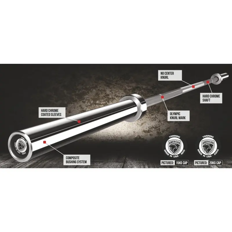 American Barbell 20kg Training Bar, Made in the USA