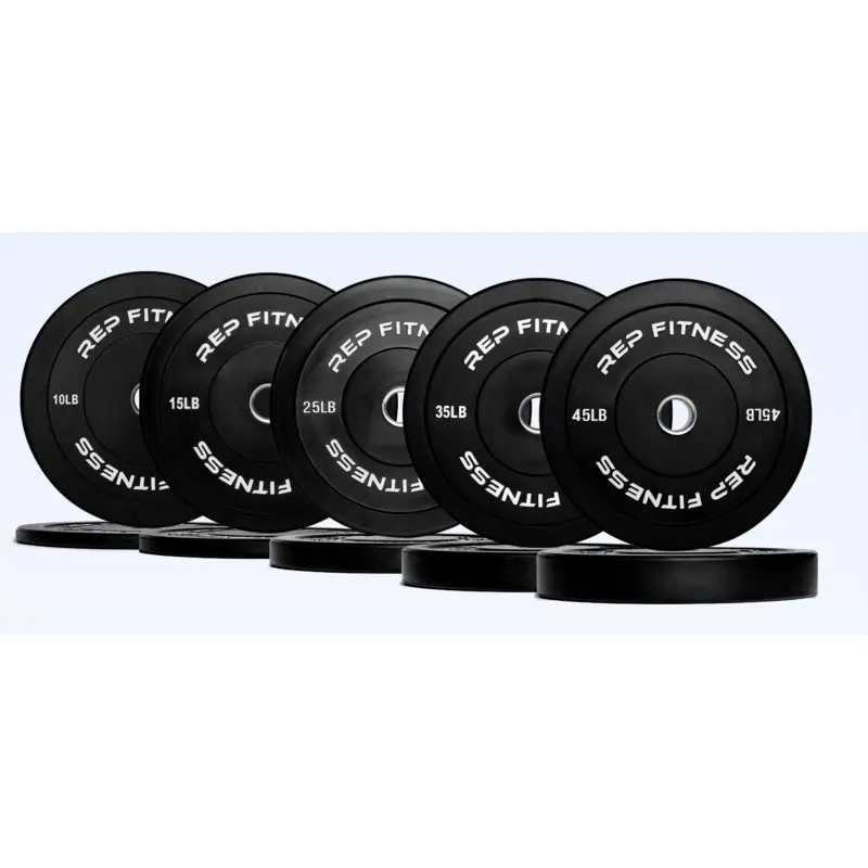 REP Fitness Black Bumper Plates
