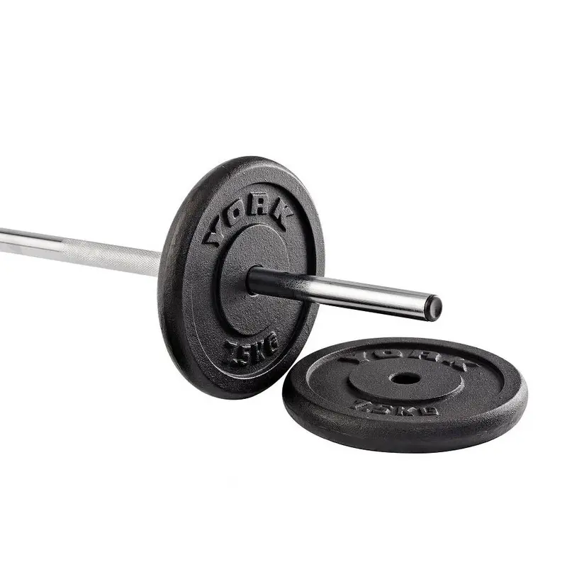York 2 x 7.5kg Black Cast Iron 1Inch Plates