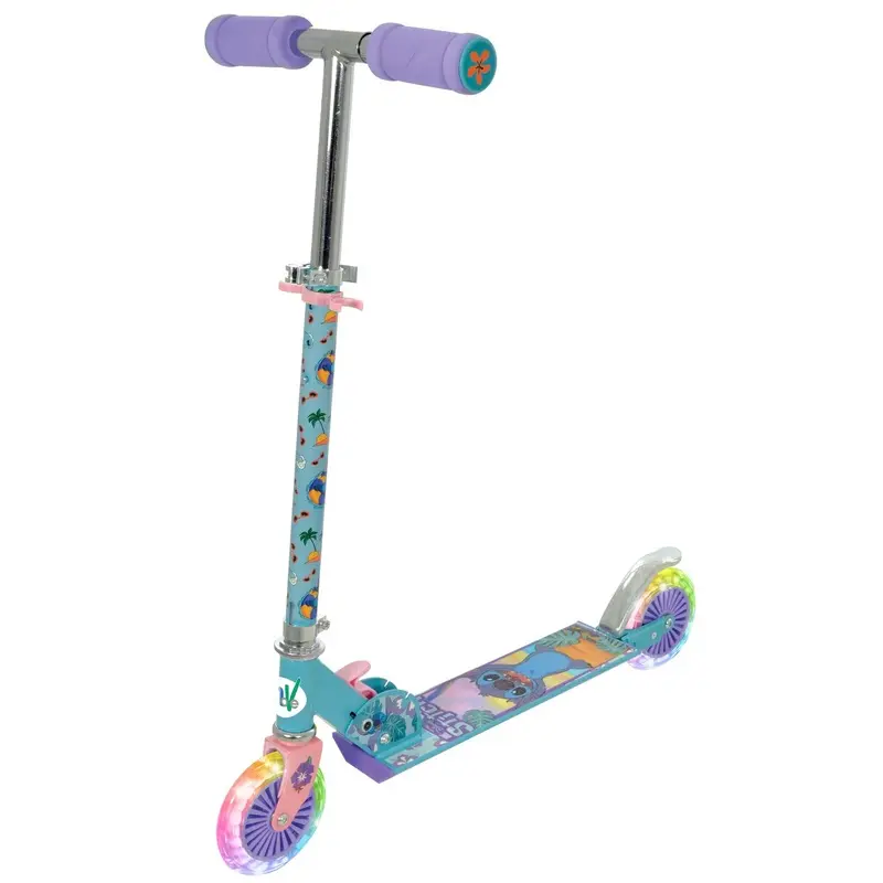 Stitch Folding 2-Wheel Inline Scooter with Light Up Wheels