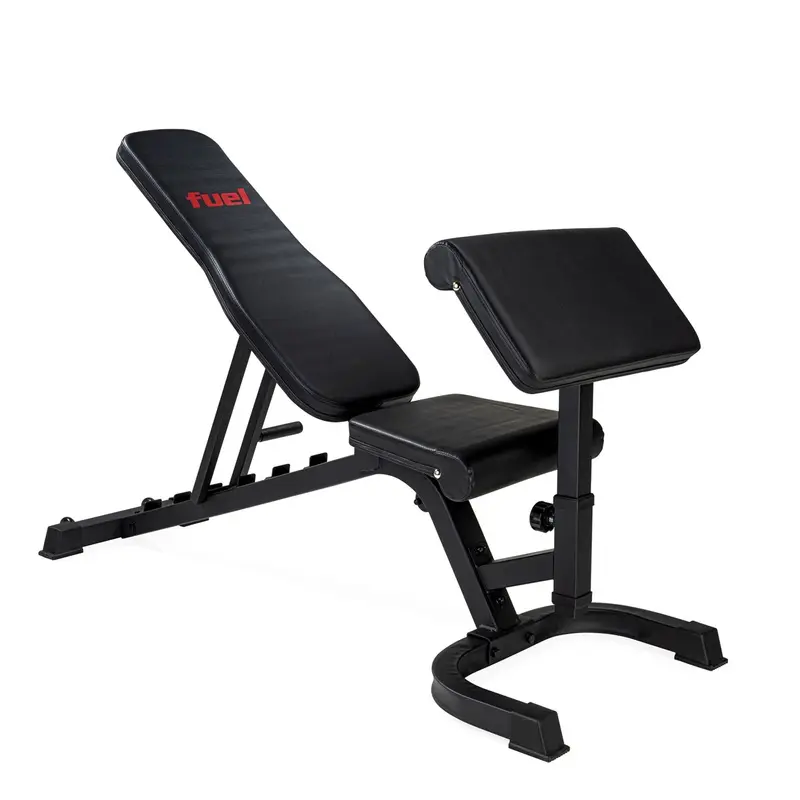Fuel Fitness FID Weight Bench with Preacher Curl and Leg Developer