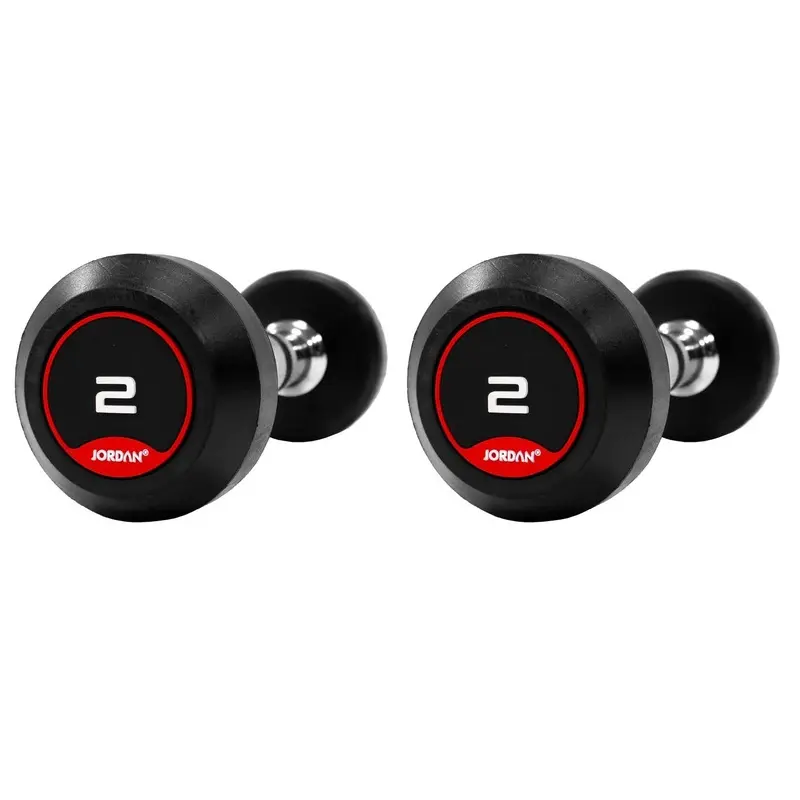 Jordan 2kg to 20kg Rubber Dumbbell Set - 10 Pairs