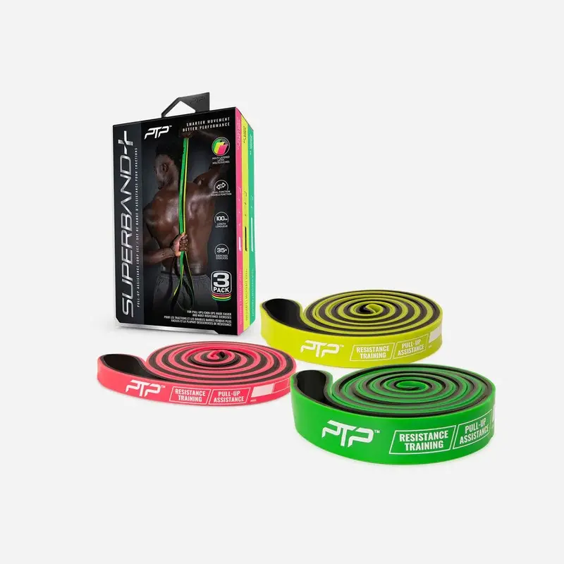 PTP Superband Dual Colour Combo+ Resistance Bands - Pack of 3