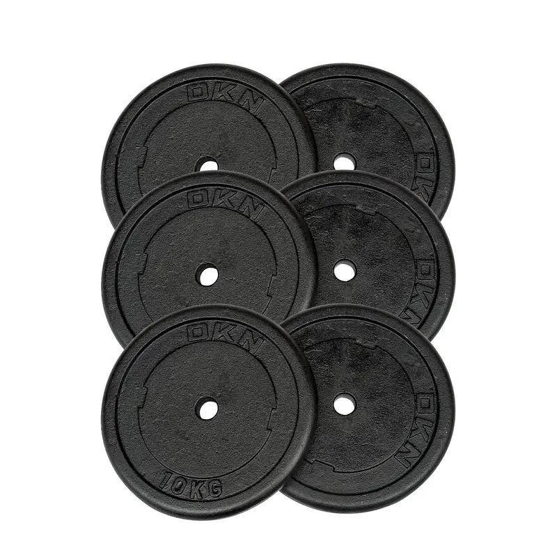 DKN 6 x 10kg Cast Iron Standard Weight Plates