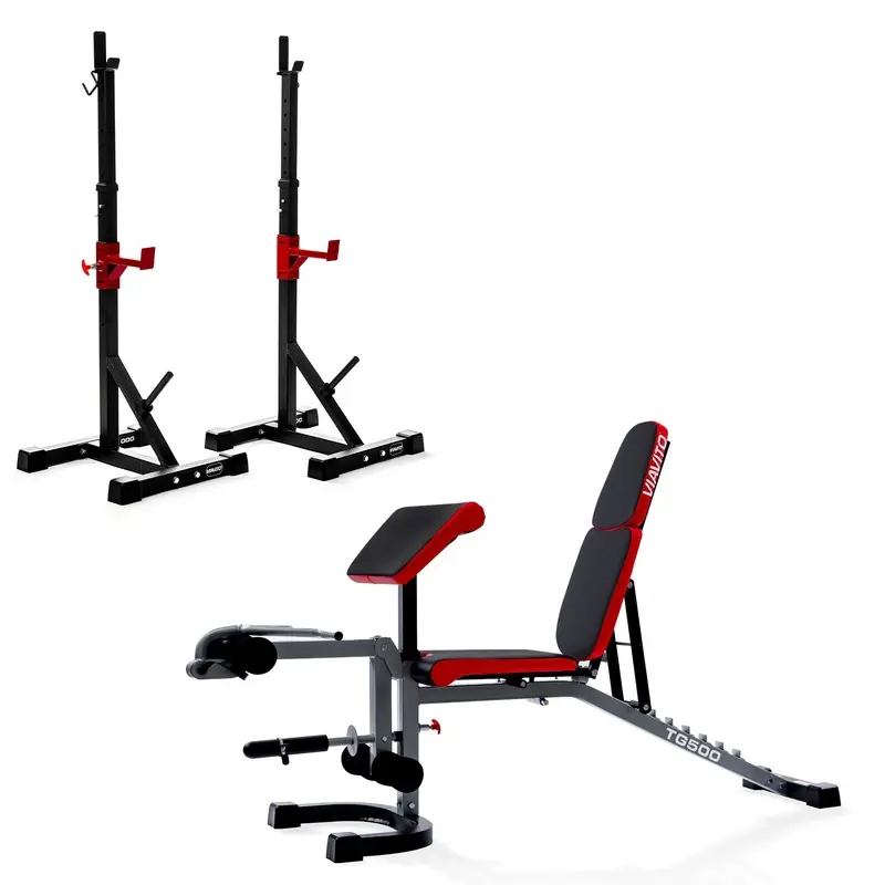 Viavito Complete Strength Bench and Stands Set