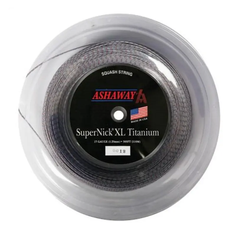 Ashaway Supernick XL Titanium Squash String - 110m reel