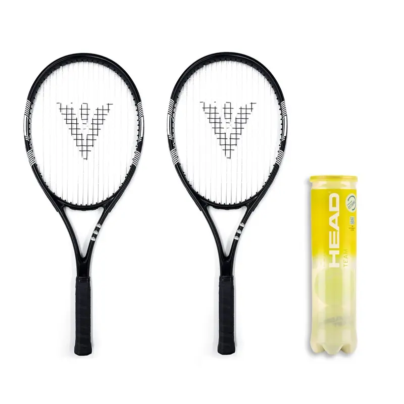 Vollint 2 Player Tennis Rackets and Balls Set