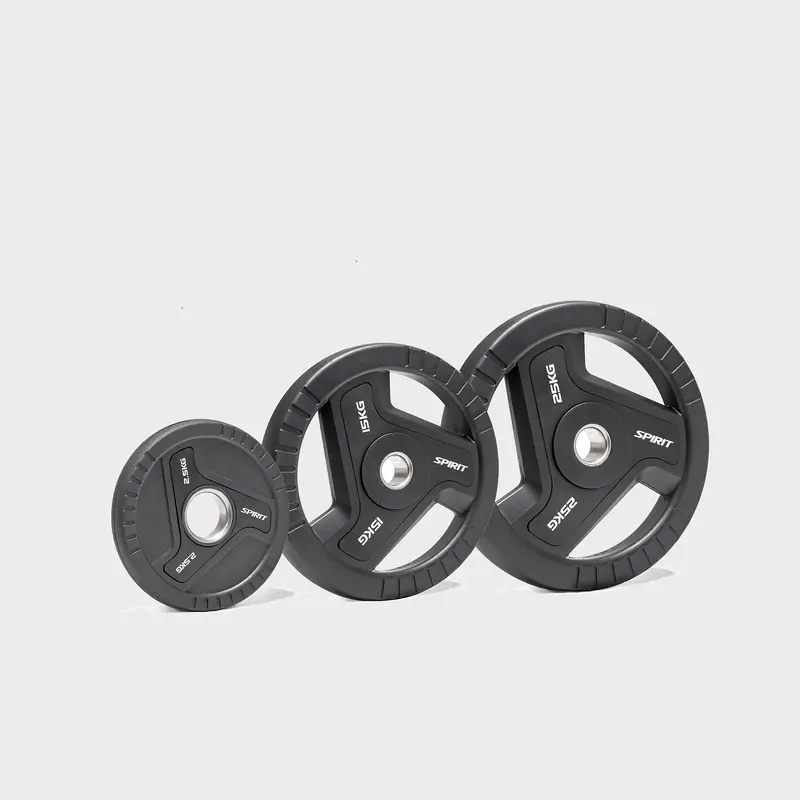 Spirit Fitness Olympic Rubber Tri Grip Weight Plates