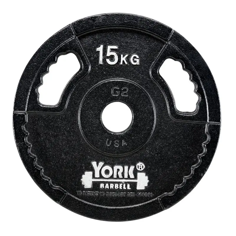 York 15kg G2 Cast Iron Olympic Weight Plate