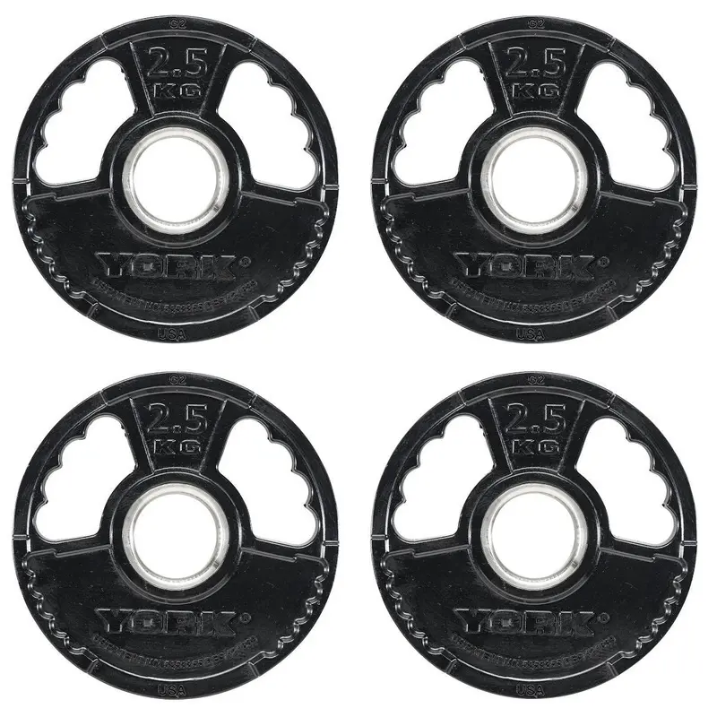 York 4 x 2.5kg G2 Rubber Thin Line Olympic Weight Plates