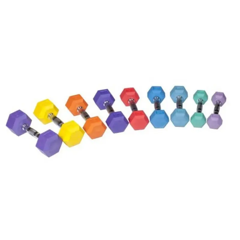 York Barbell Colored Rubber Dumbbells