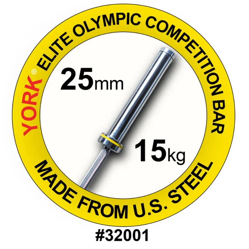 York Barbell Women's Elite Competition 15kg Olympic Bar
