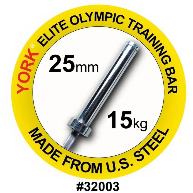 York Barbell Women's Elite Competition 15kg Olympic Training Bar