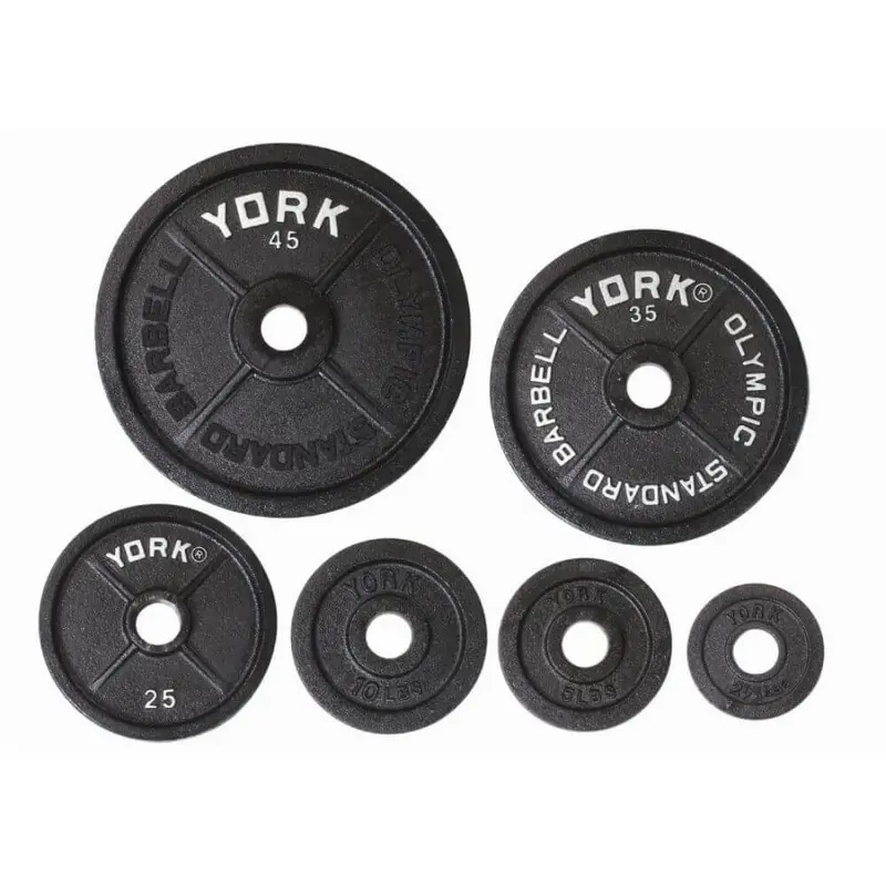York Barbell Legacy Cast Iron Precision Milled Olympic Weight Plates