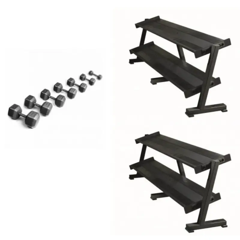 York Barbell Pro Hex Dumbbell 5-100lb Bundle