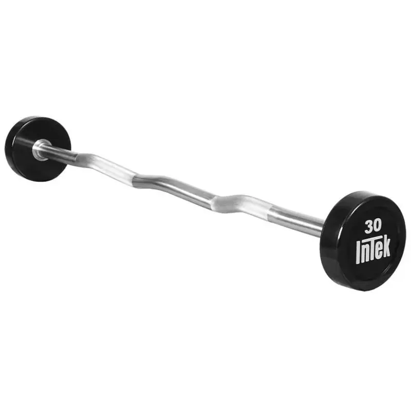 Intek Strength Bravo Urethane Curl Bar Set, 20-110lbs