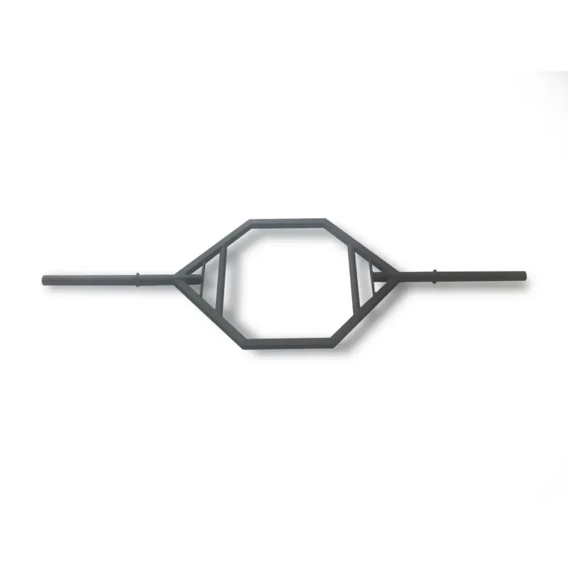 Solid Bar Fitness Combat Ready Rackable Hex Trap Bar with Roepke Collars