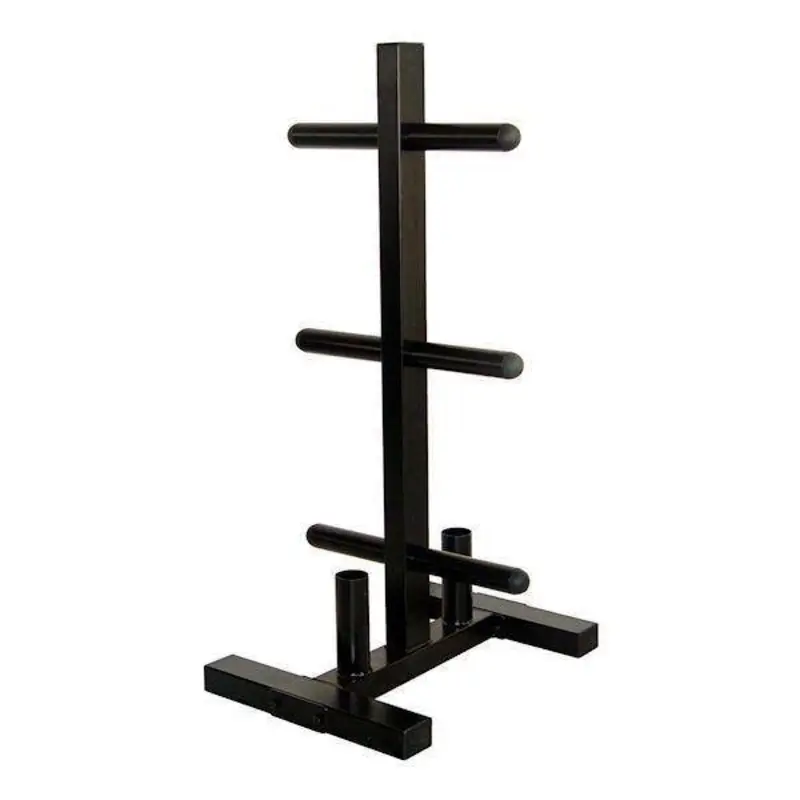 Troy Barbell Bumper Plate Tree with 2 Bar Storage GOPT