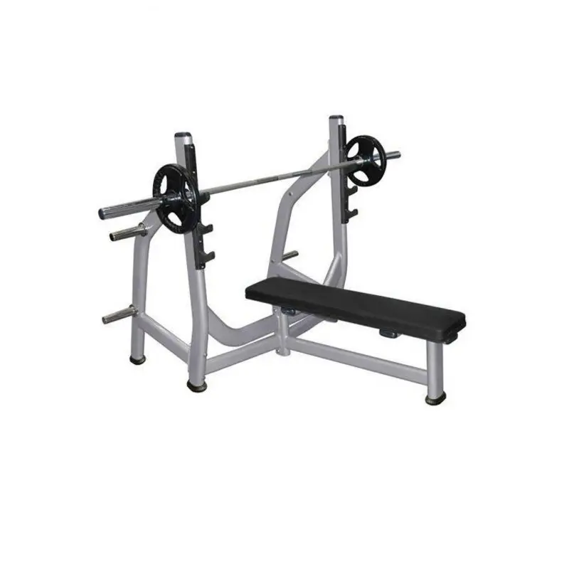Muscle D Olympic Flat Bench with Plate Storage