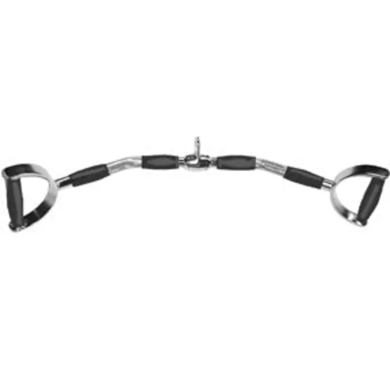 Apollo 34" Pro Chrome Curl Bar w/ Rubber Handle