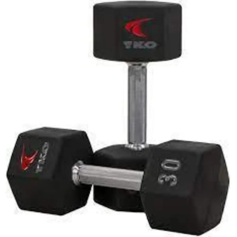 TKO Tri Grip Urethane Dumbbell Set 5-17.5lb (Pairs)