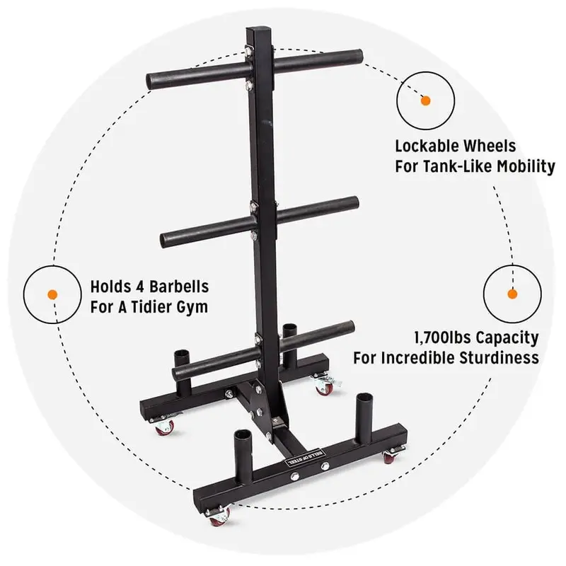 Bells of Steel Bumper Plate Weight Tree And Bar Holder 2.0