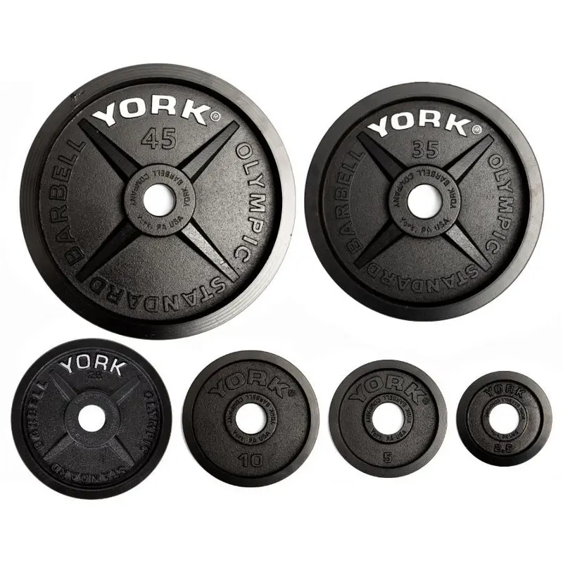 York Barbell 2 Legacy Cast Iron Precision Milled Olympic Plate