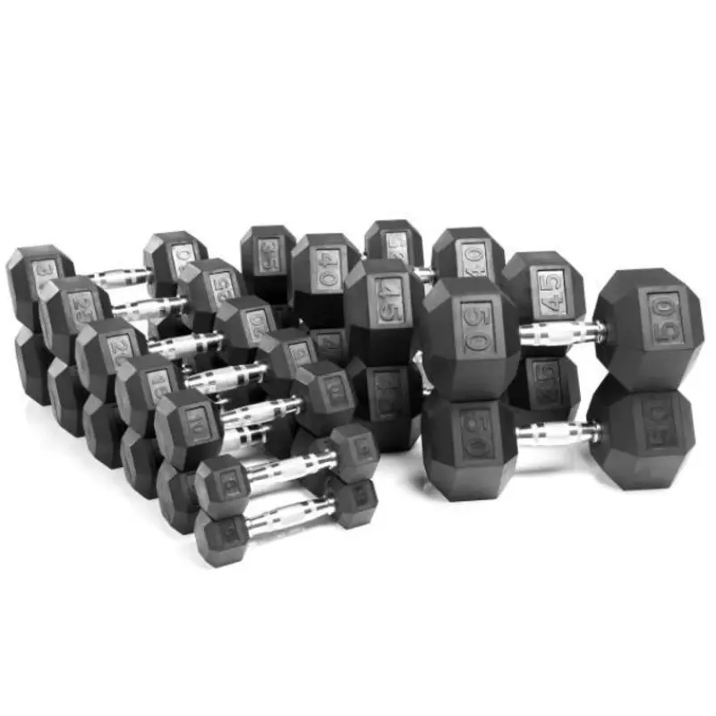 Wright Equipment Rubber Hex Dumbbells