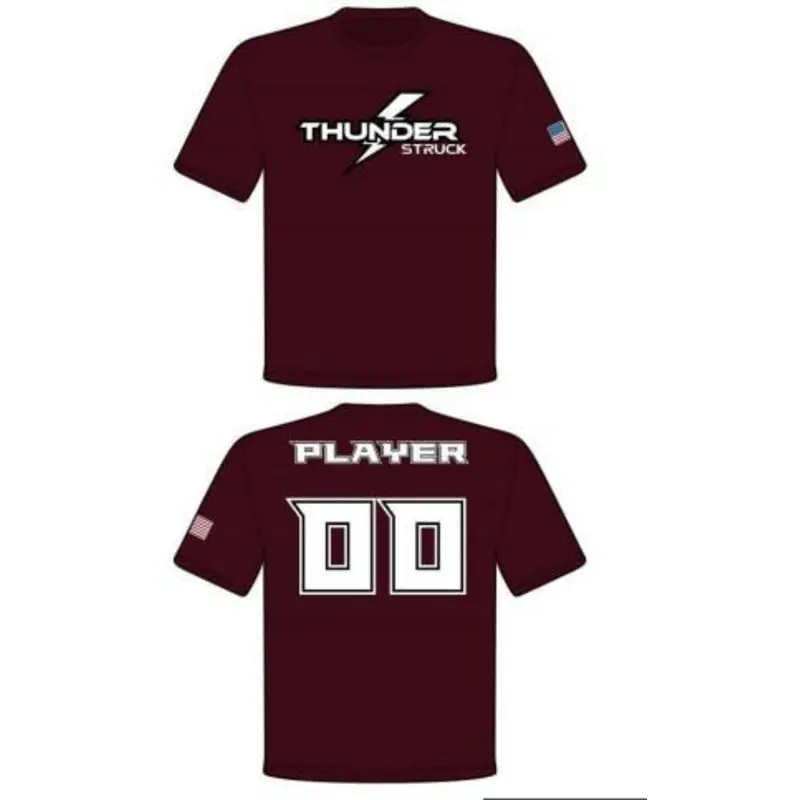 Thunderstruck Champro Juice Sublimated  Maroon T-Shirt