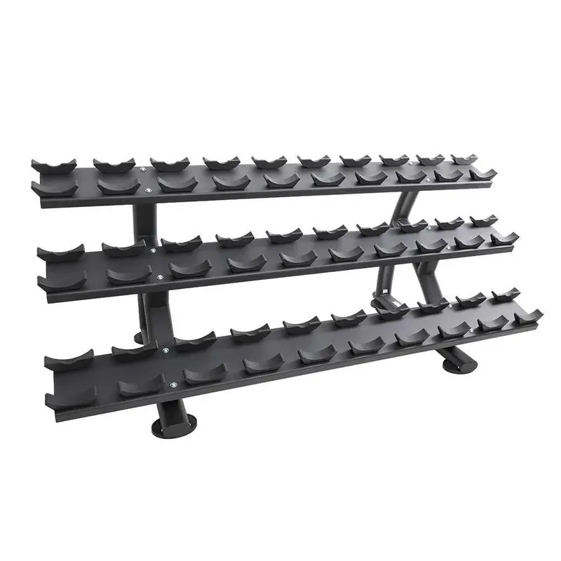 SMW Signature Three Tier Saddle Dumbbell Rack 15 Pair Black RE6027