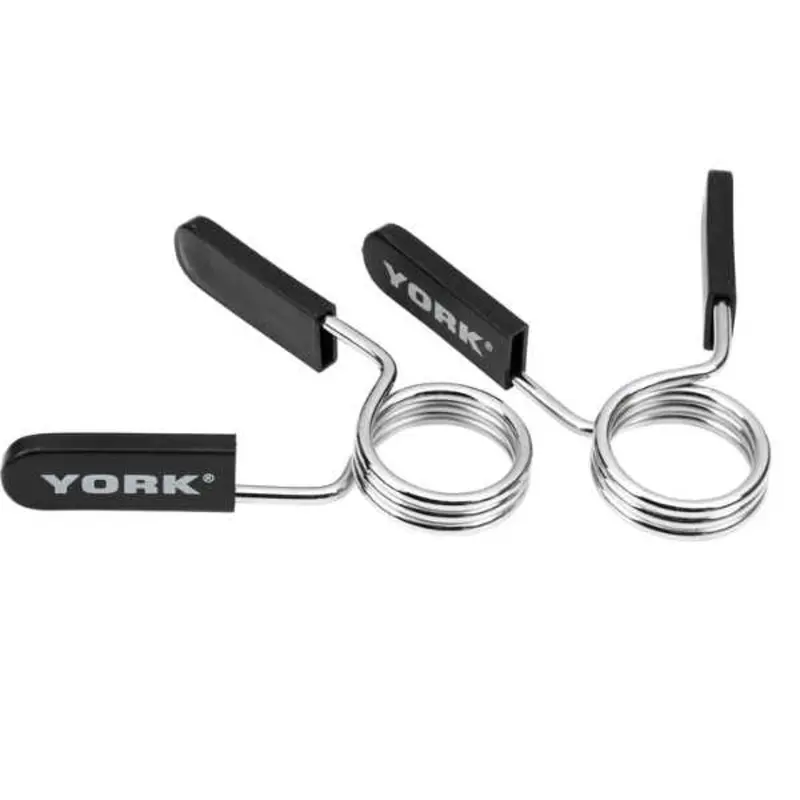 York Barbell 2 Spring Collars - Chrome / Bulk (Pair)