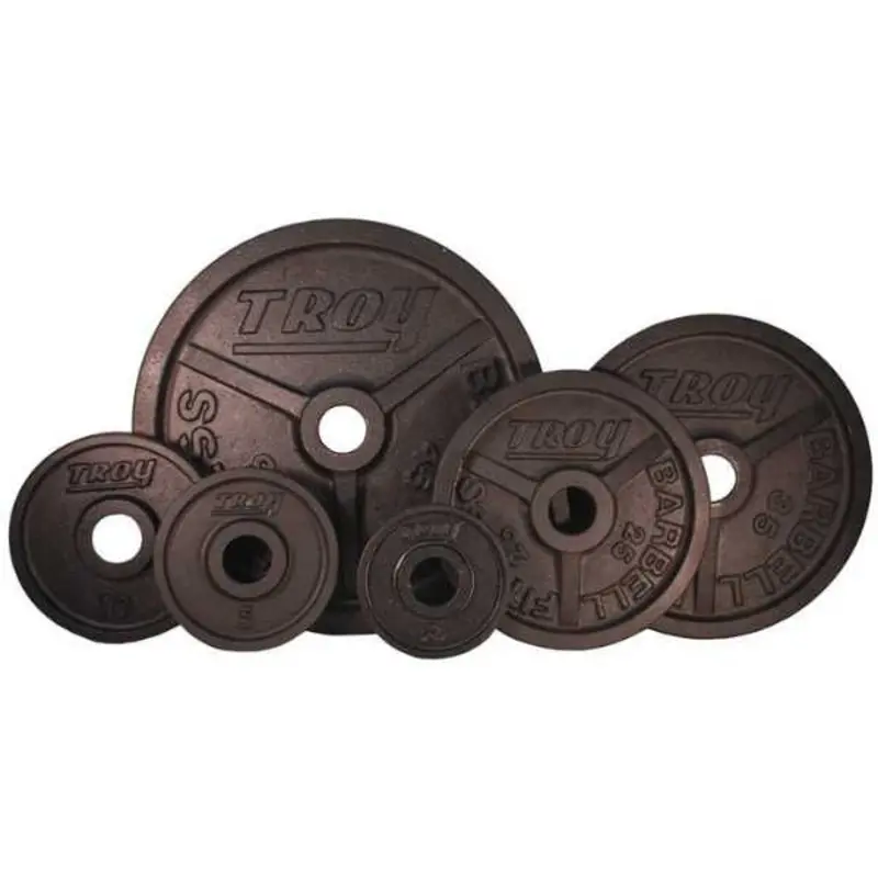 Troy Barbell Olympic Black Machined Premium Wide Flanged Plate-PO